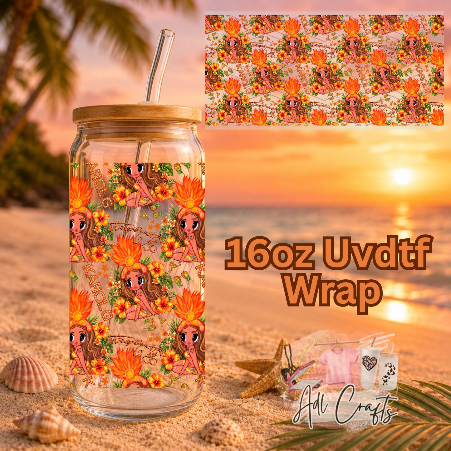 Karol Tropicoqueta Flowers UVDTF WRAPS