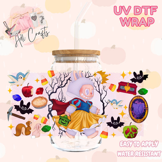 Snow white little monster  Halloween Cup wrap