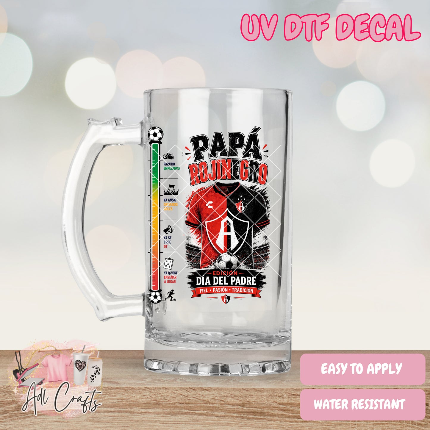 Papa rojinegro Father's Day Uv Dtf Decal