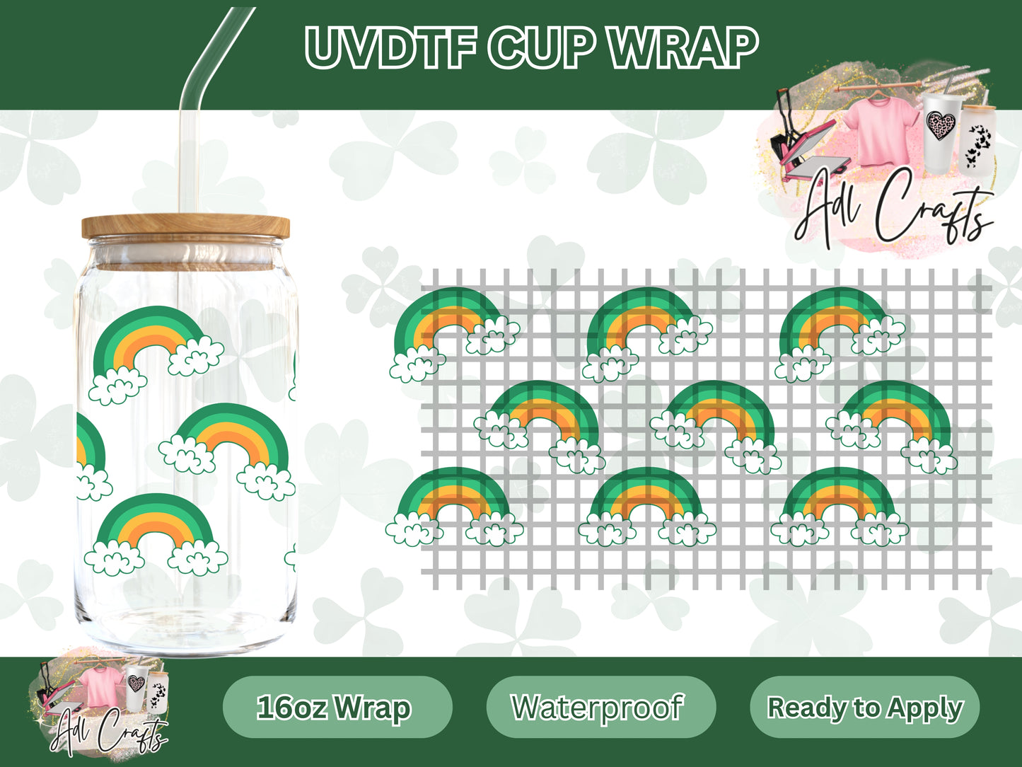 Rainbows St. Patrick’s UVDTF WRAPS
