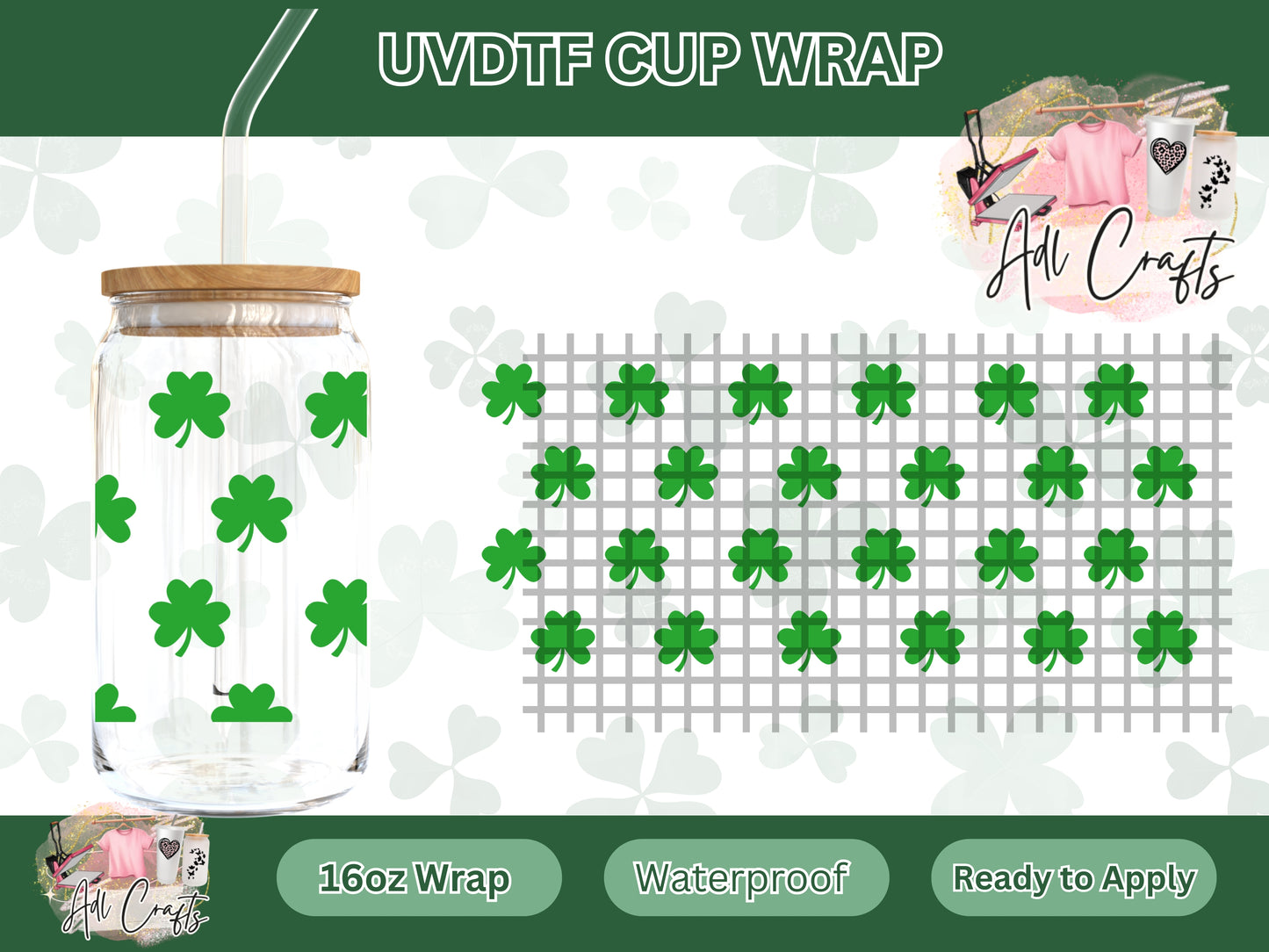 Clovers  St. Patrick’s UVDTF WRAPS