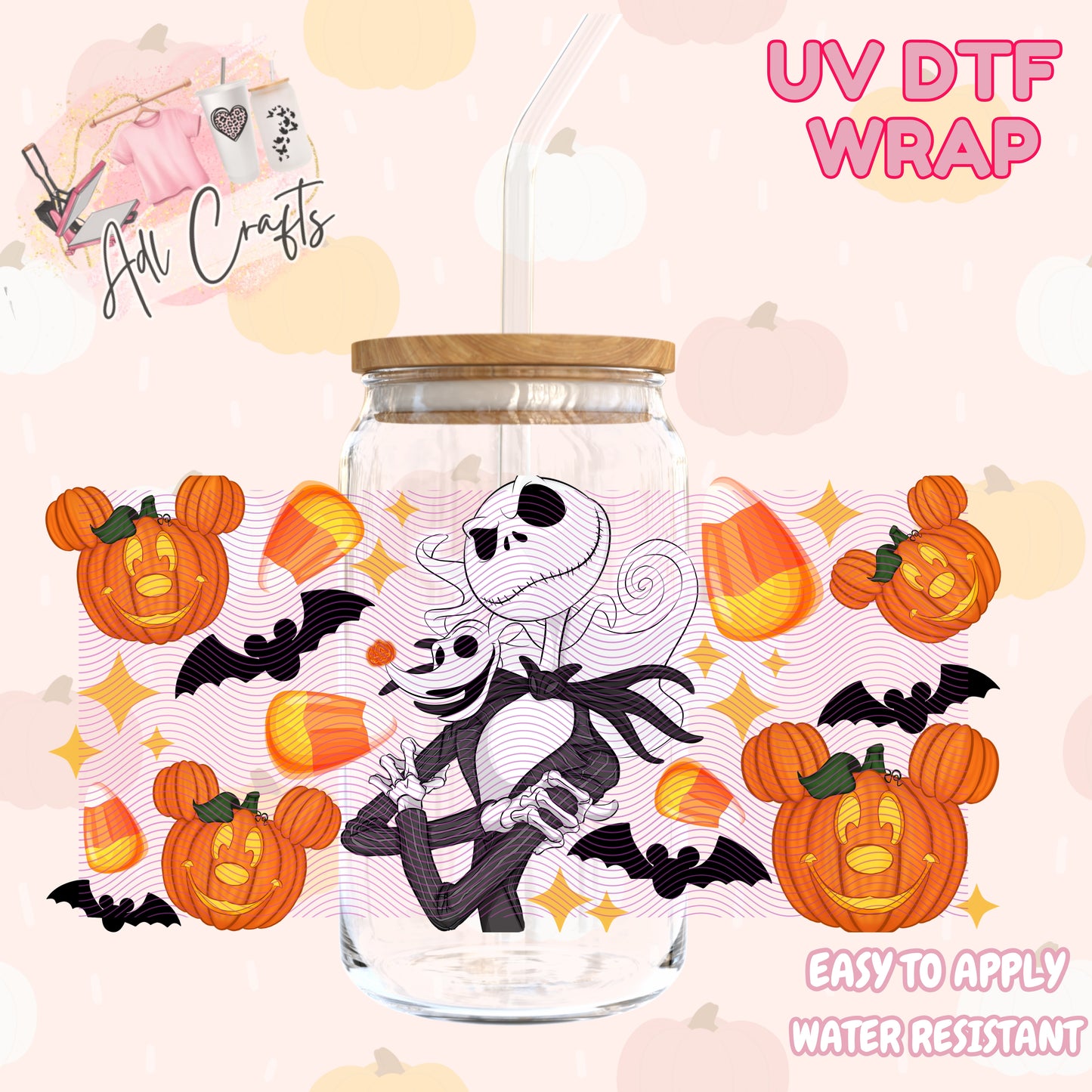 Jack the skeleton   Halloween Cup wrap