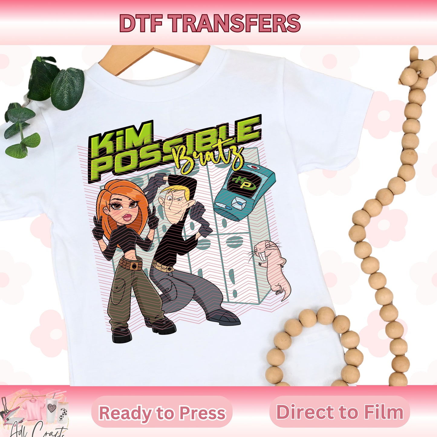 Kim Possible DTF Transfers