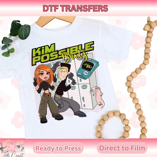 Kim Possible DTF Transfers