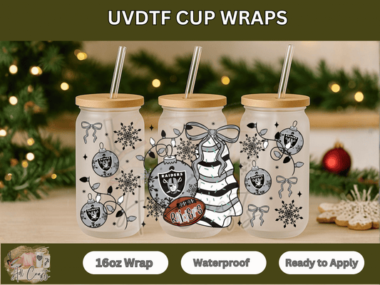 UVDTF WRAPS Christmas NFL Raiders