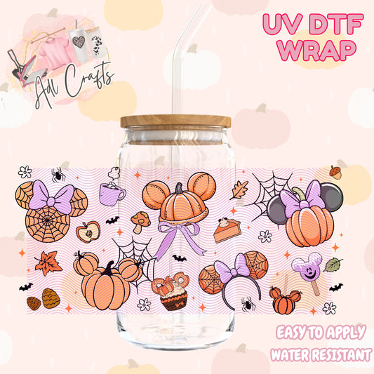 Mouse pumpkin Fall/Thanksgiving Cup wrap
