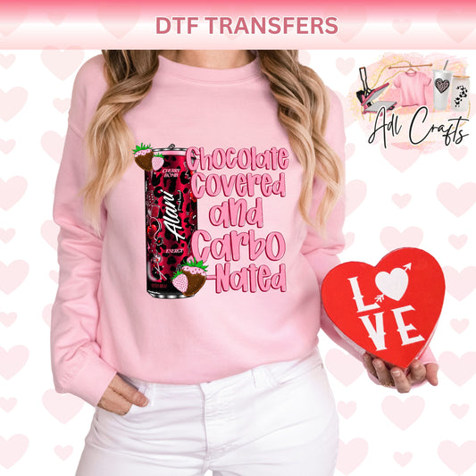 Chocolate covered Alani valentines DTF Transfer
