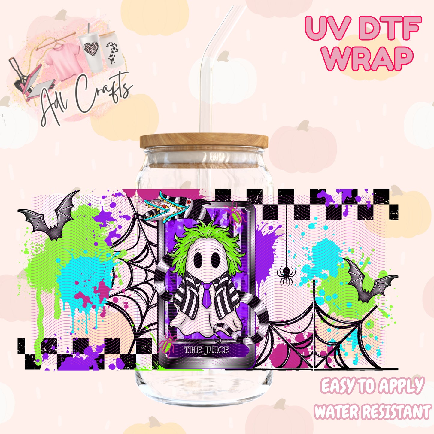 Trickster ghost Halloween Cup wrap