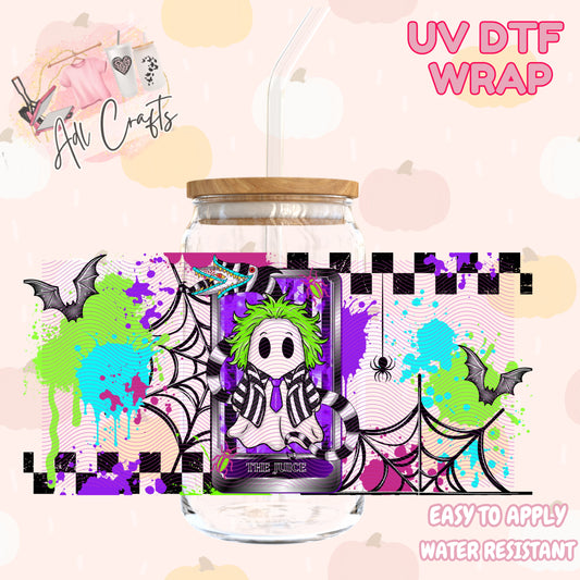 Trickster ghost Halloween Cup wrap