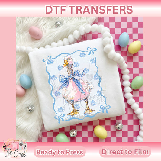 Coquette Duck Easter DTF Transfer