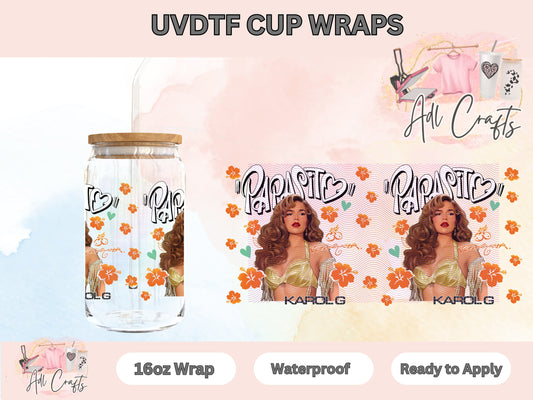 Karol G Tropicoqueta Flowers UVDTF WRAPS