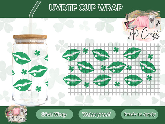 Lips kisses St. Patrick’s UVDTF WRAPS