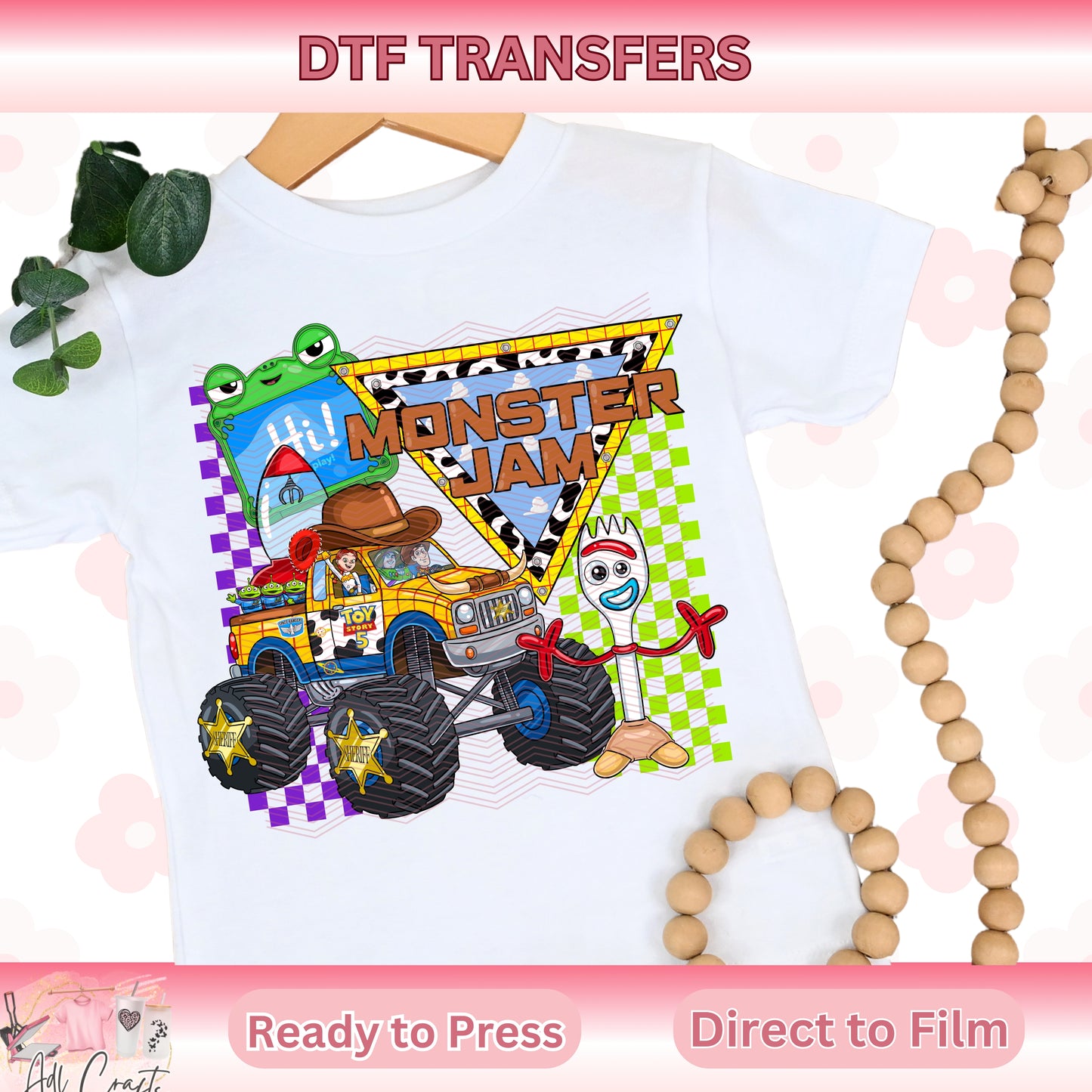 Monster Toy  Kids DTF Transfer