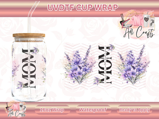 MOM purple Mother's Day UVDTF WRAPS