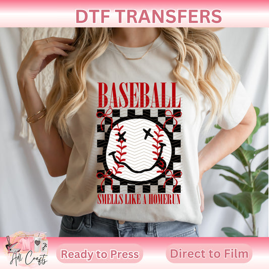 Smells like Home Run SPORTS DTF TRANSFERS