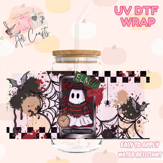 Cute long finger killer ghost Halloween Cup wrap