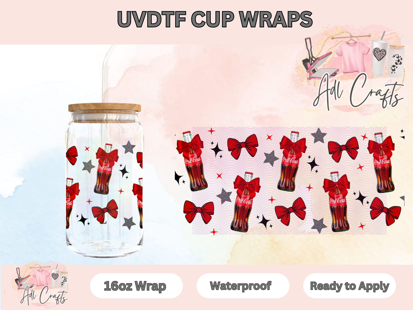 Coquette soda Drinks UVDTF WRAPS