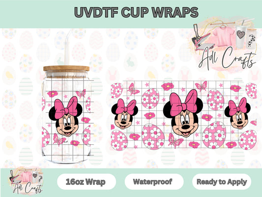 Pink Mouse Bow Easter UVDTF Cup Wrap