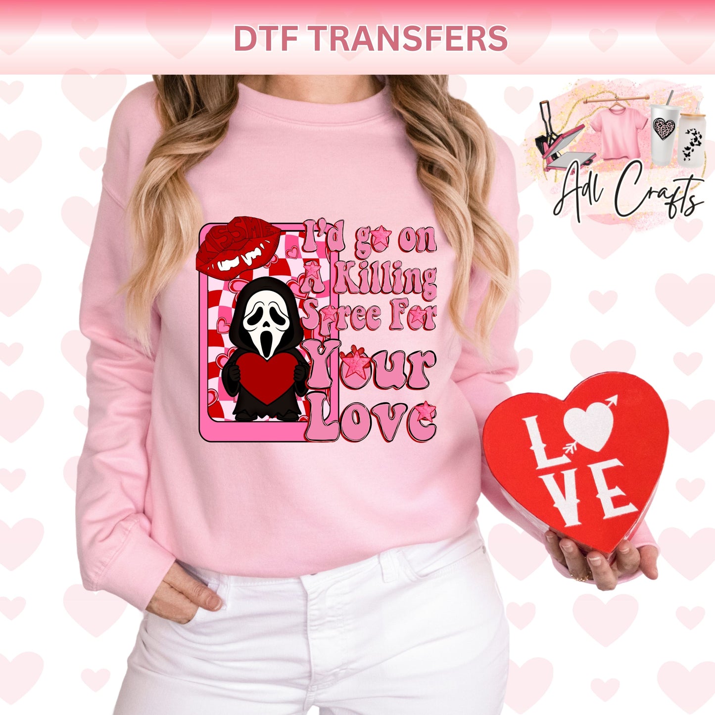 Ghost love valentines DTF Transfer