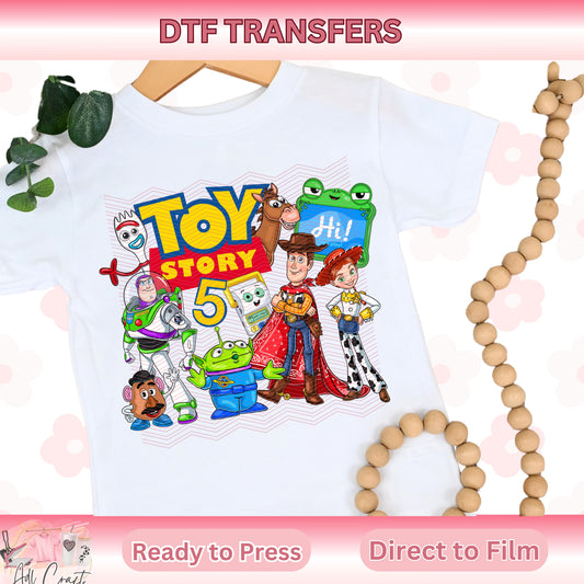 Toy 5 characters Kids DTF Transfer