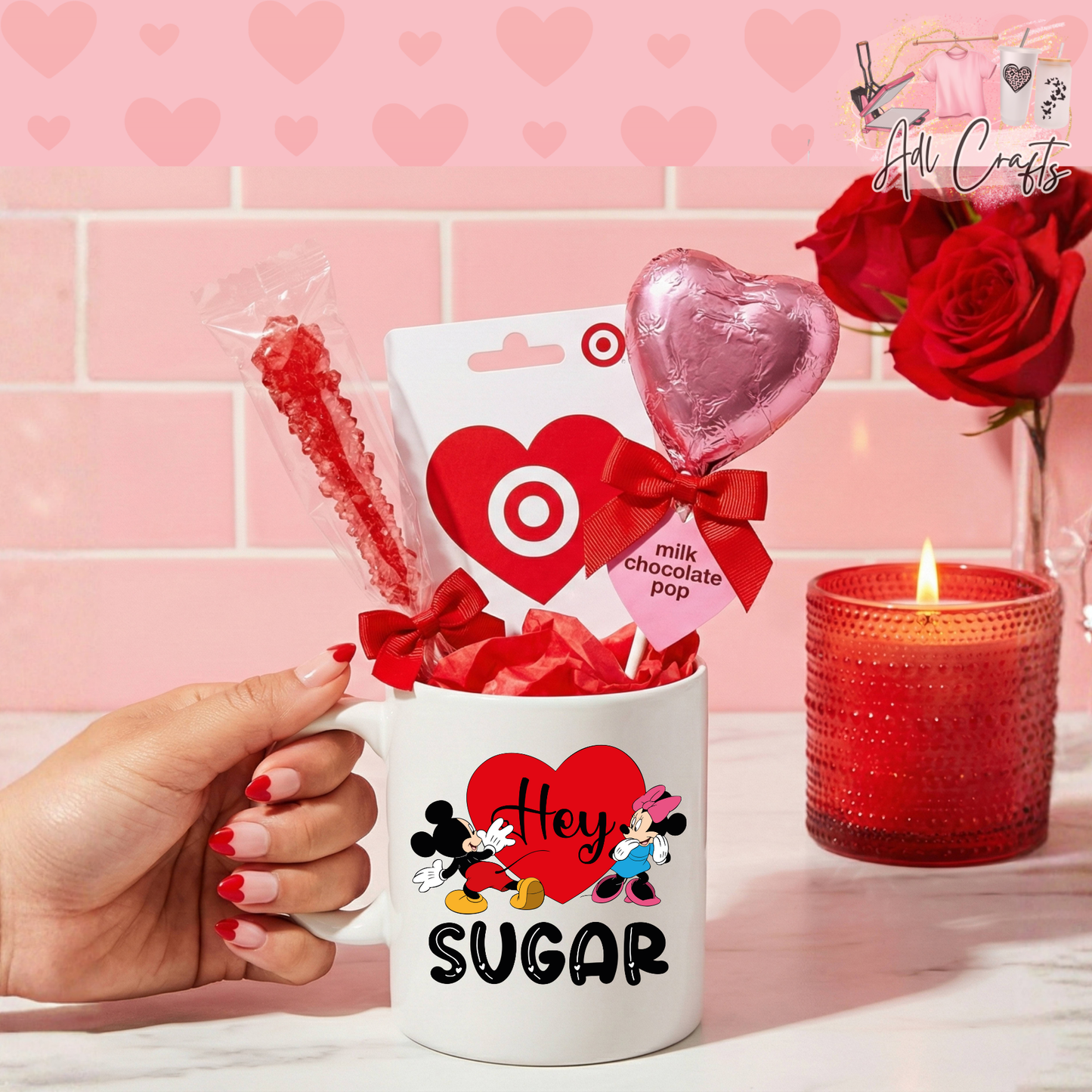 Hey sugar Valentines Uv Dtf Decal