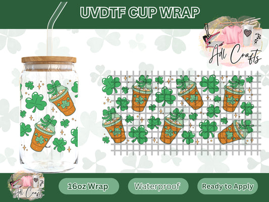 Coffee and clovers St. Patrick’s UVDTF WRAPS