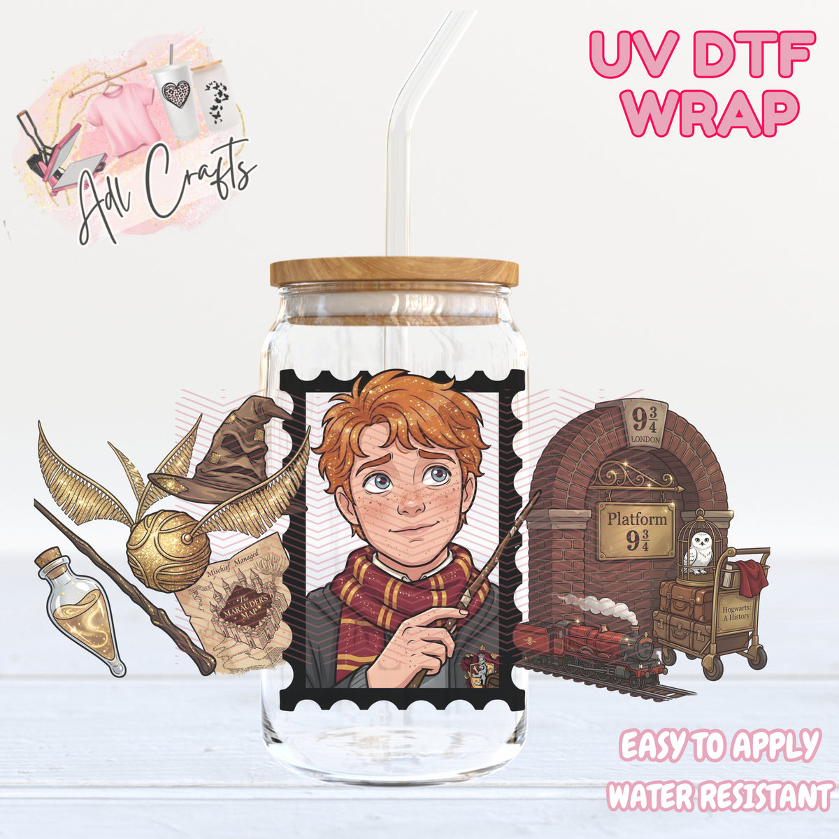 Wizard Orange Hair Character UVDTF WRAPS