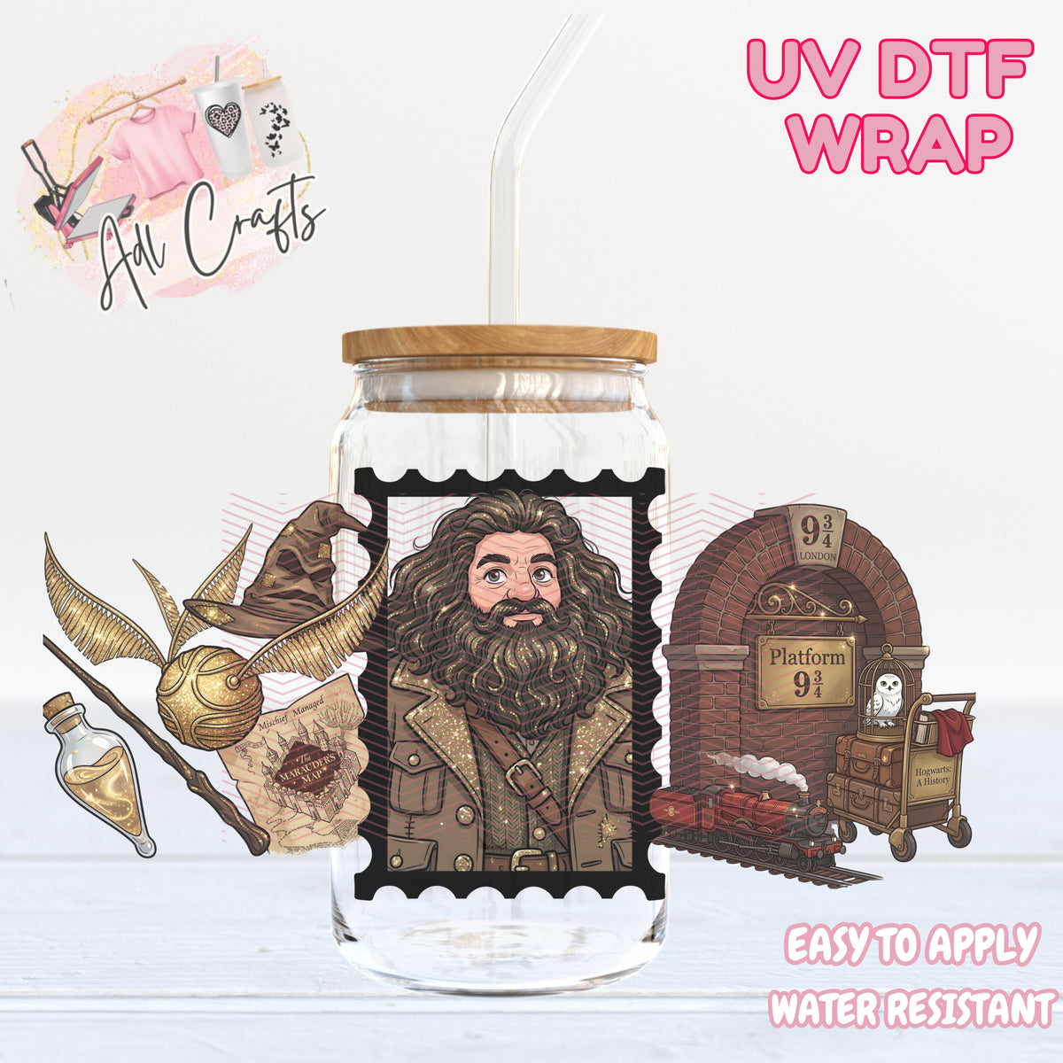 Wizard Beard men UVDTF WRAPS