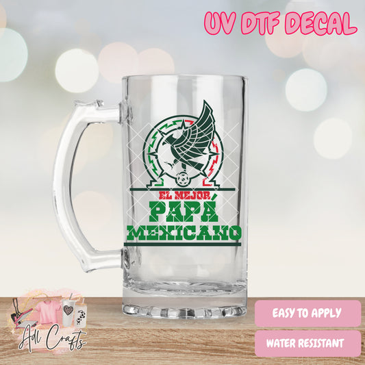 El mejor papa mexicano Father's Day Uv Dtf Decal