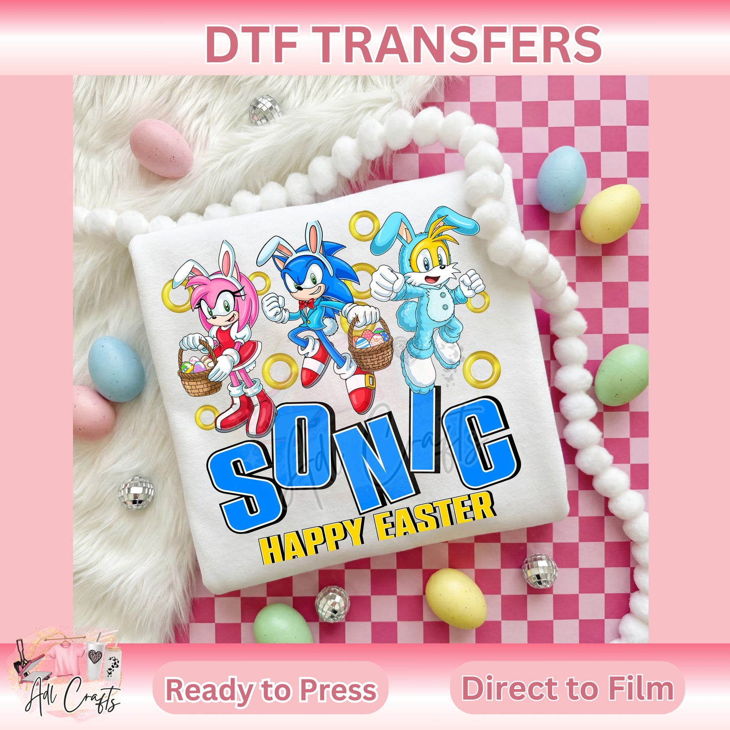 Hedgehog Easter DTF Transfer