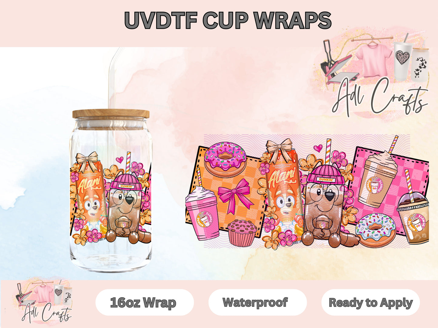 Bingo Caffeine drink Coffee UVDTF WRAPS
