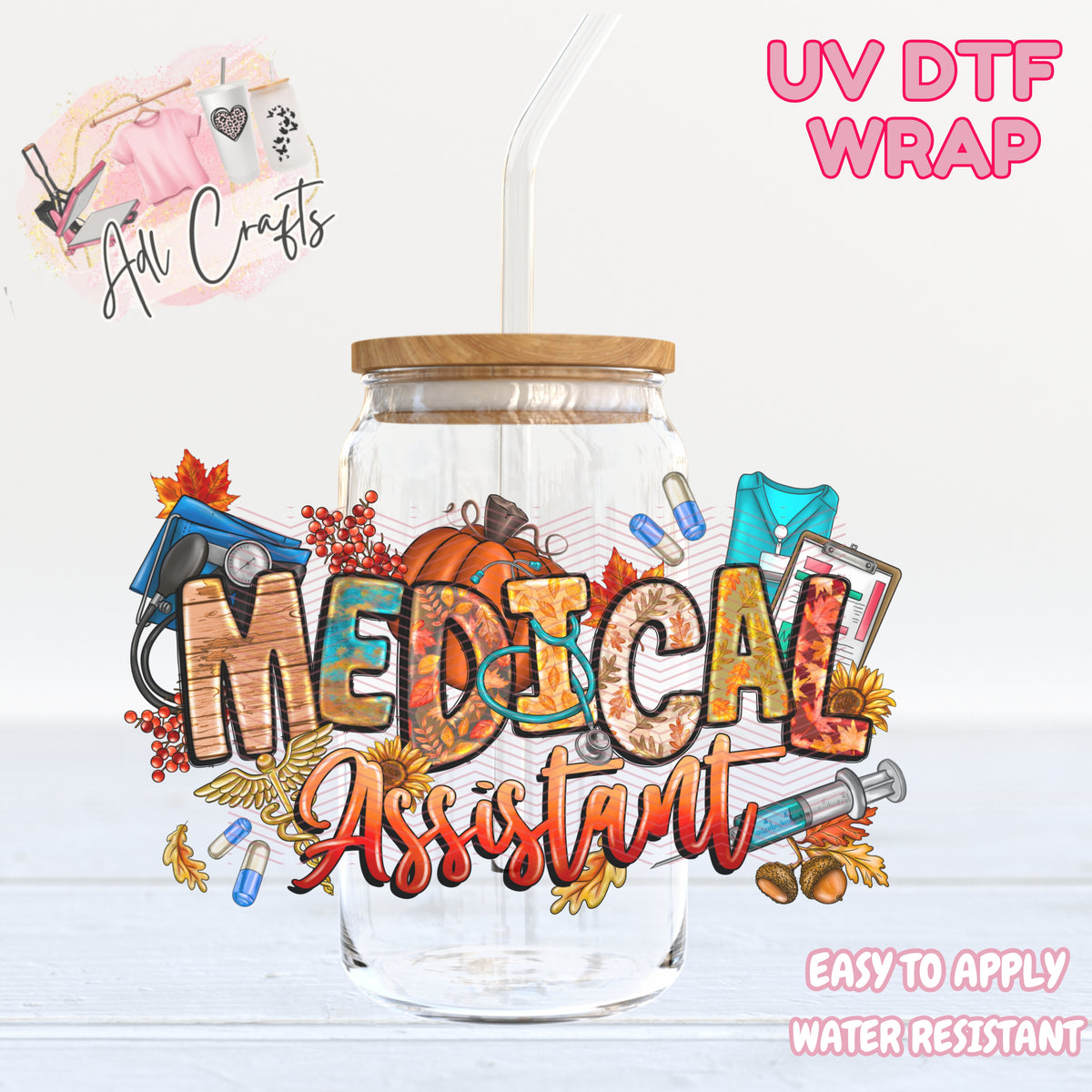 fall nurse girly UVDTF WRAPS Medical