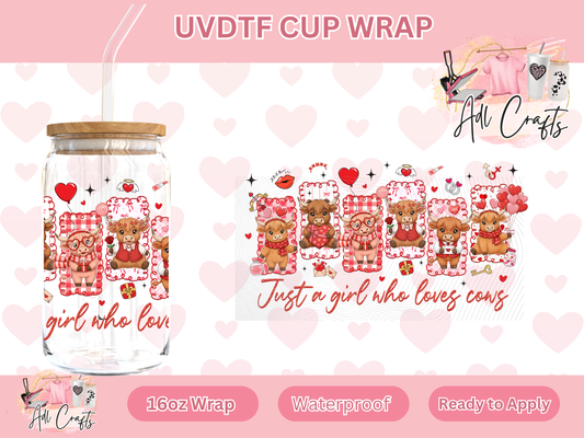 Love cows Valentines Day UVDTF WRAPS