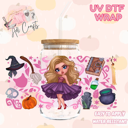 Blond evil step sister Halloween Cup wrap