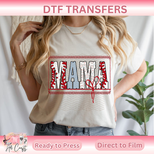 Mama Baseball SPORTS DTF TRANSFERS