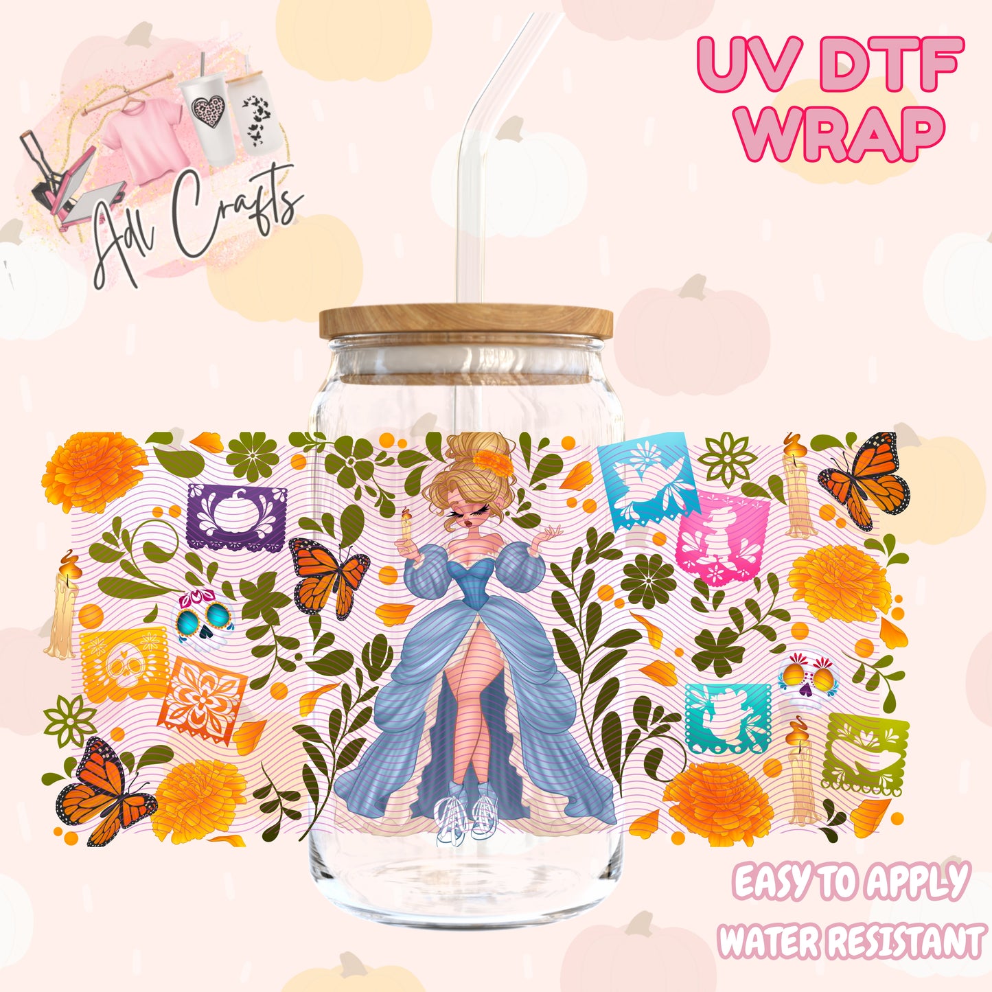 Princess cinderella Halloween Cup wrap