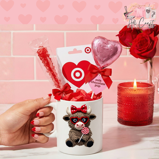 Cow Valentines Uv Dtf Decal