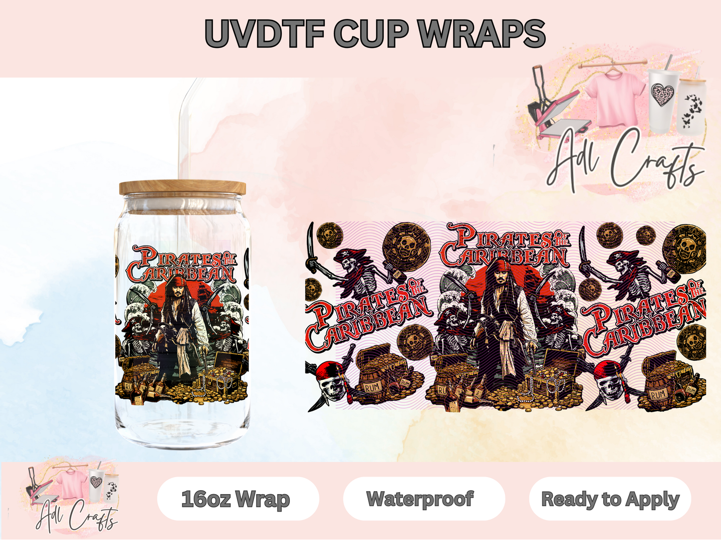 Pirate Caribbean UVDTF WRAPS