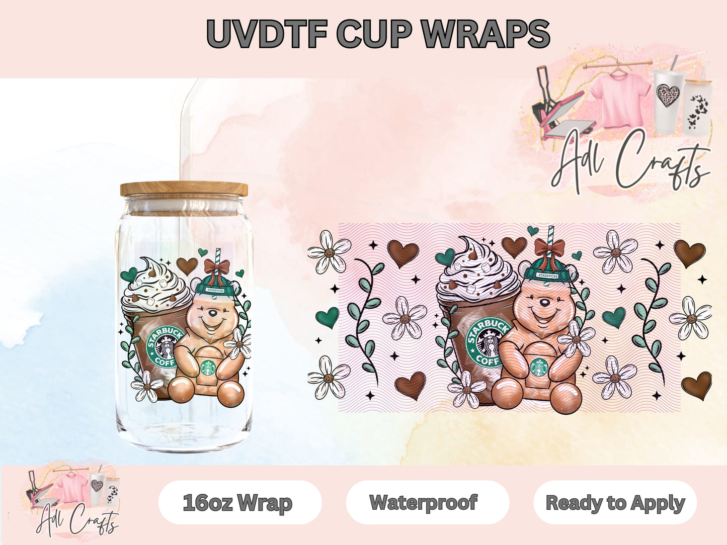 Poohrista Coffee UVDTF WRAPS