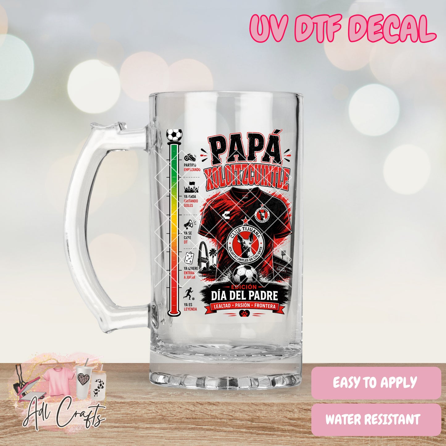 Papa club Tijuana Father's Day Uv Dtf Decal