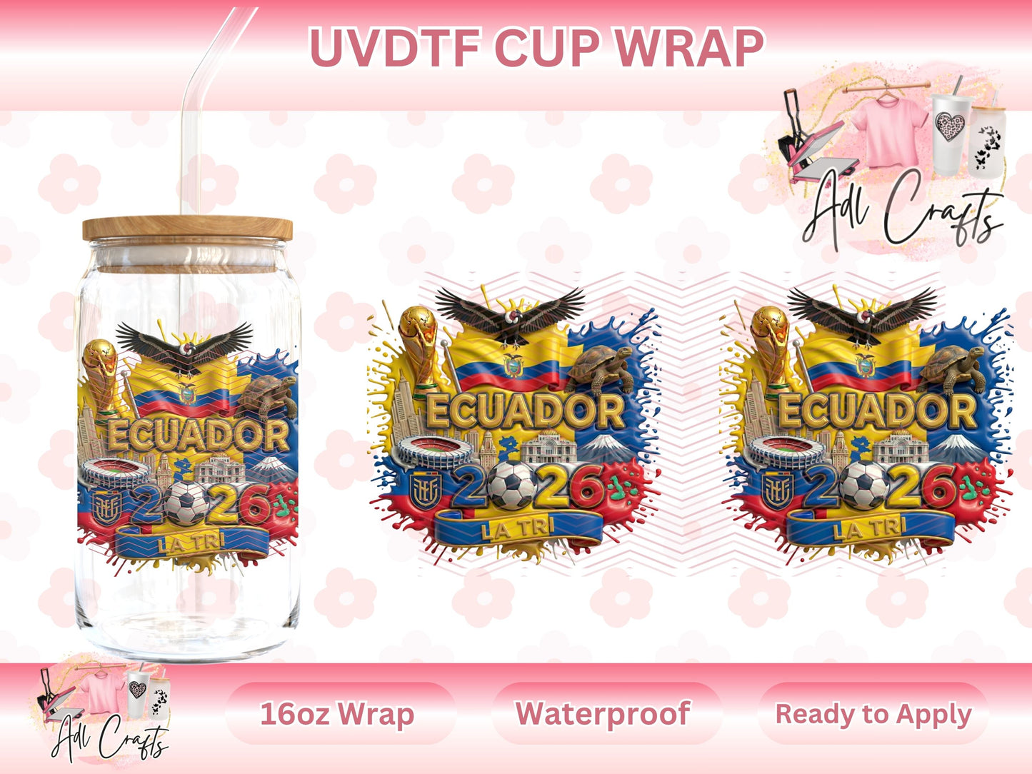 Ecuador Mundial World Cup UVDTF WRAPS