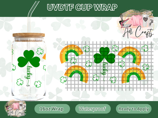 Lucky  clover rainbow  St. Patrick’s UVDTF WRAPS