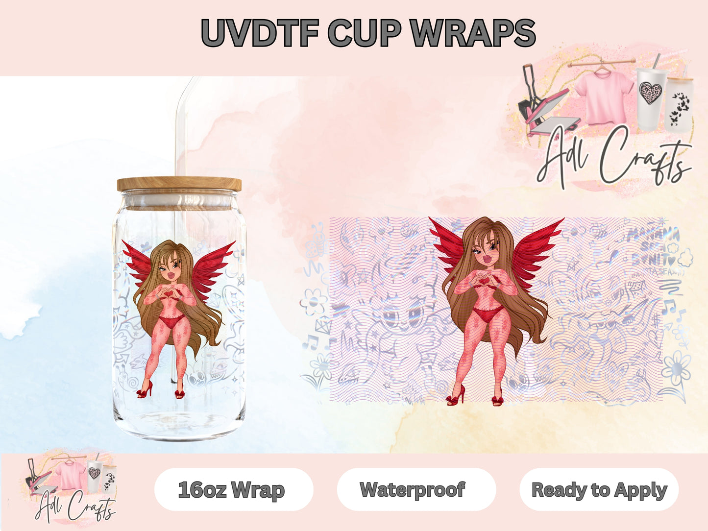 Karol G Angel white UVDTF WRAPS