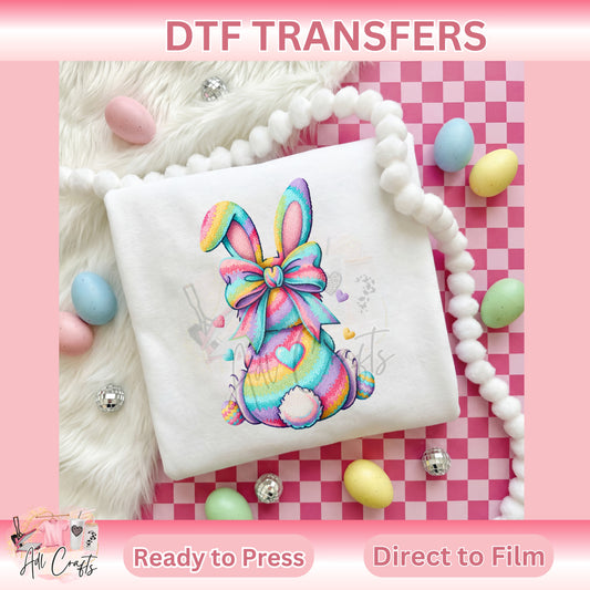 Colorful Bunny Easter DTF Transfer