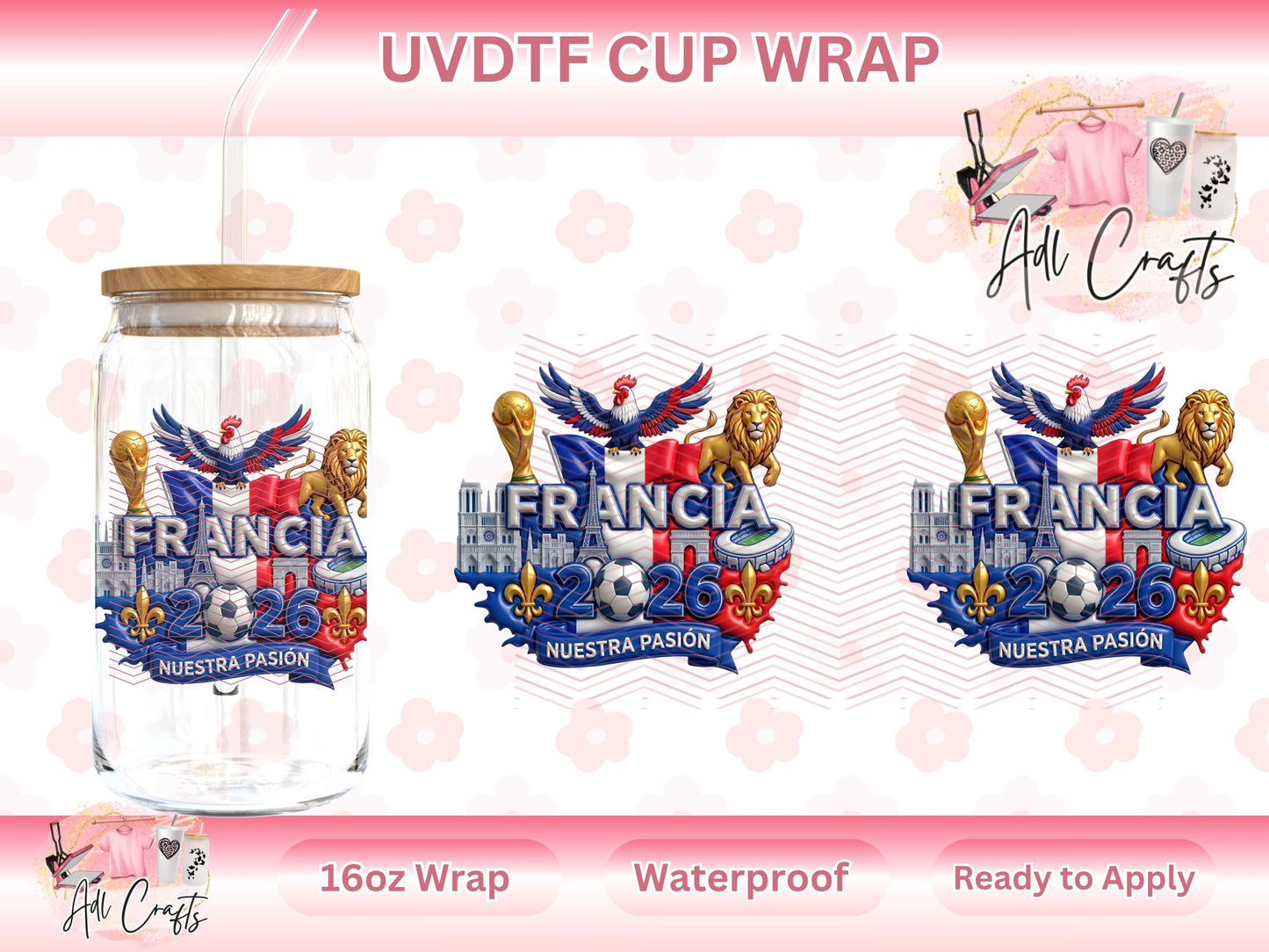 Francia Mundial World Cup UVDTF WRAPS