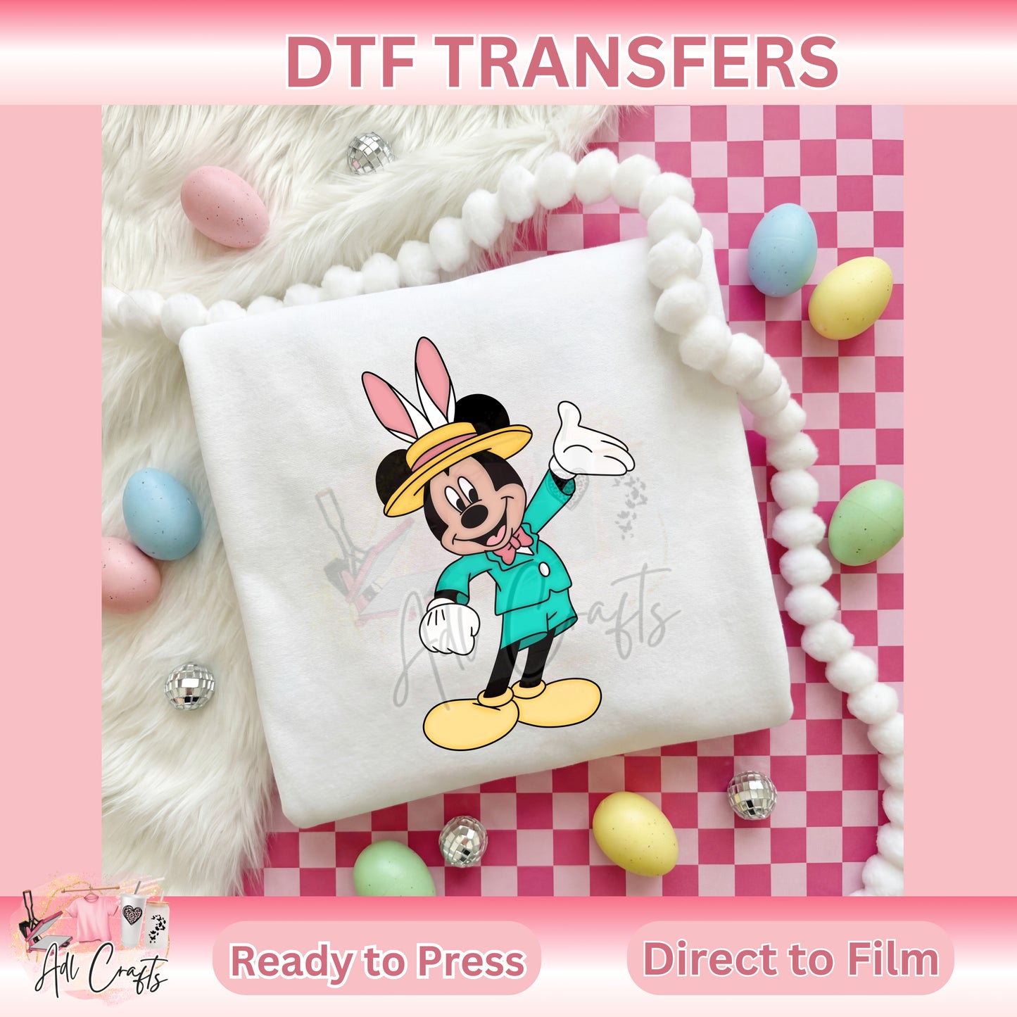Mouse Easter DTF Transfer