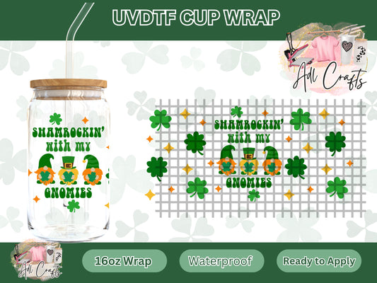 Gnomies clover rainbow  St. Patrick’s UVDTF WRAPS