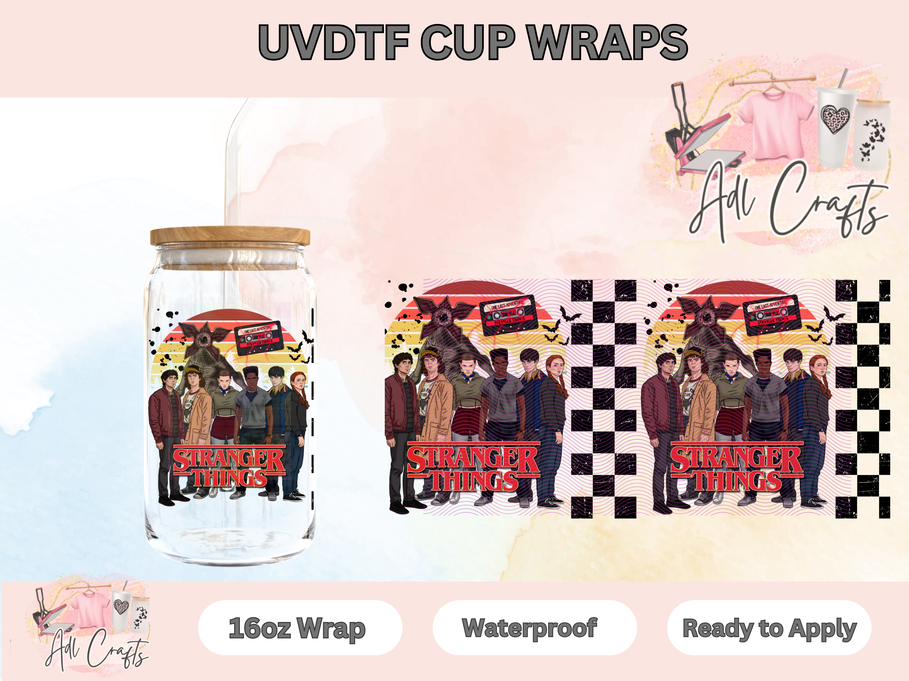 Stranger Retro I UVDTF WRAPS – AdlCrafts