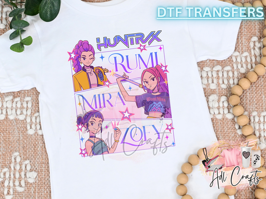K-pop Girls Purple DTF Transfer