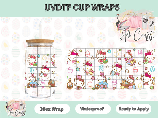 Kitty Picnic Easter UVDTF Cup Wrap